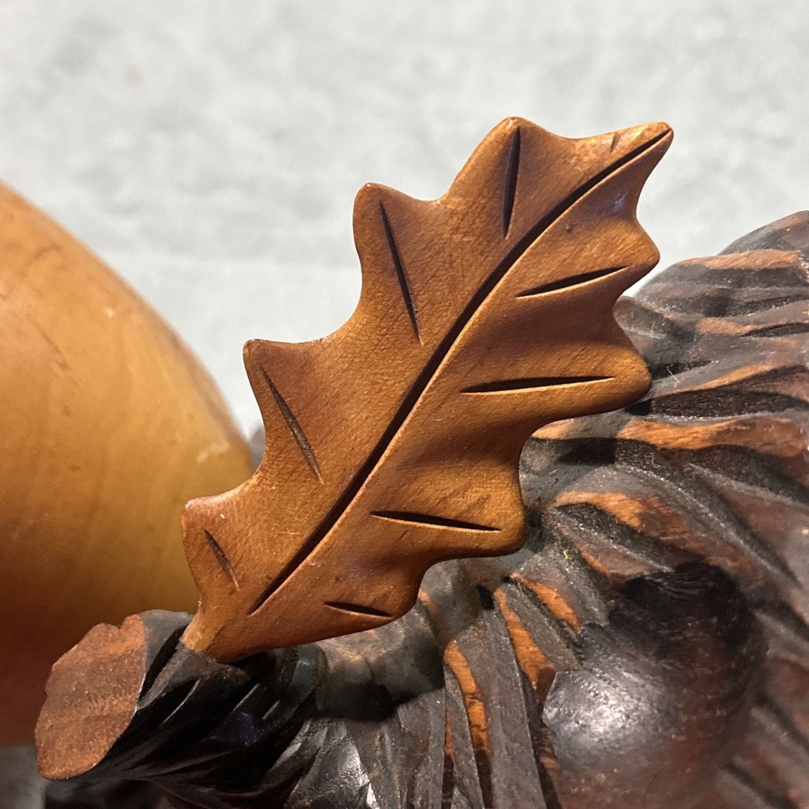 Vintage Antique 1890s Wooden Acorn Smoking Pipe Stand Ashtray Holder Size ONE SIZE - 10 Thumbnail