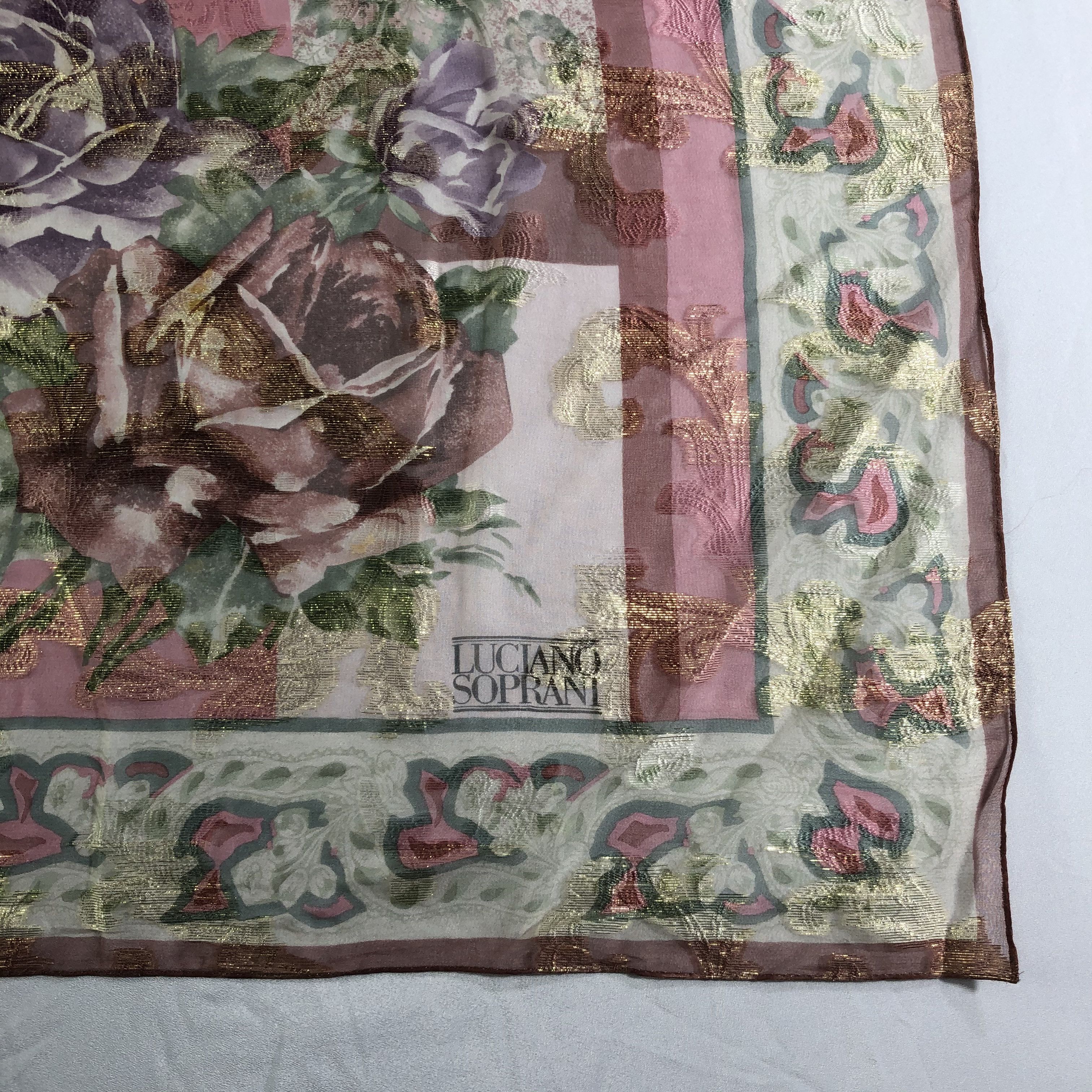 Vintage Vintage Luciano Soprani Silk Scarf Size ONE SIZE - 4 Thumbnail