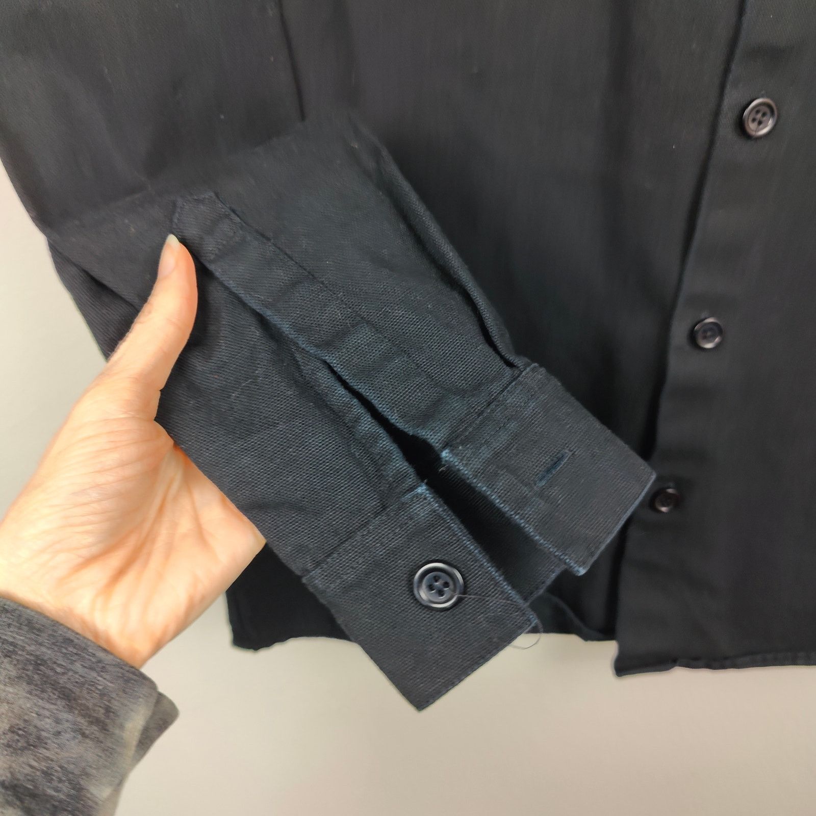 Other 13 Bonaparte Overshirt Small Black Twill Standing Collar Size US S / EU 44-46 / 1 - 2 Thumbnail