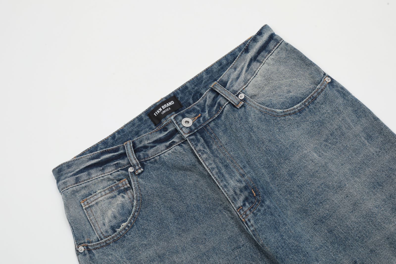Japanese Brand × Jean Casual washed retro loose flared wide-leg jeans Size US 32 / EU 48 - 4 Thumbnail