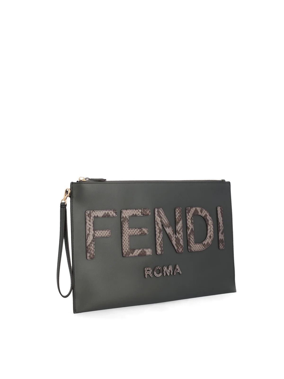 Fendi o1loc1c0824 Size: OS / Flat Pouch Large in Dark Grey Size ONE SIZE - 2 Thumbnail
