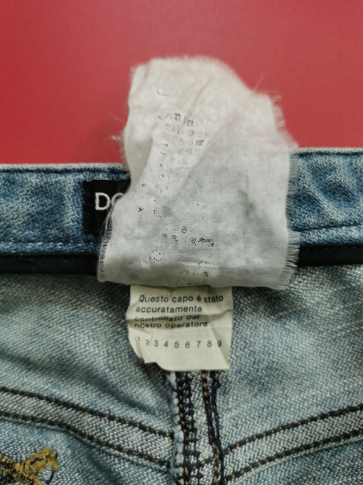 Dolce & Gabbana 00s Vintage Bootcut Dolce & Gabbana Distressed Jeans Size 29" - 9 Thumbnail