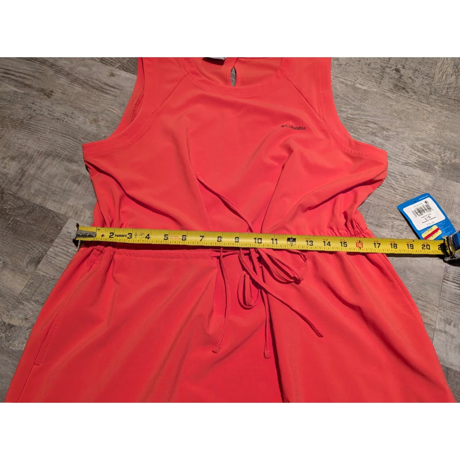 Vintage Columbia Bogota Bay Dress Women L Peach Tank Sleeveless Knee NWT Tie Waist Size L / US 10 / IT 46 - 7 Thumbnail
