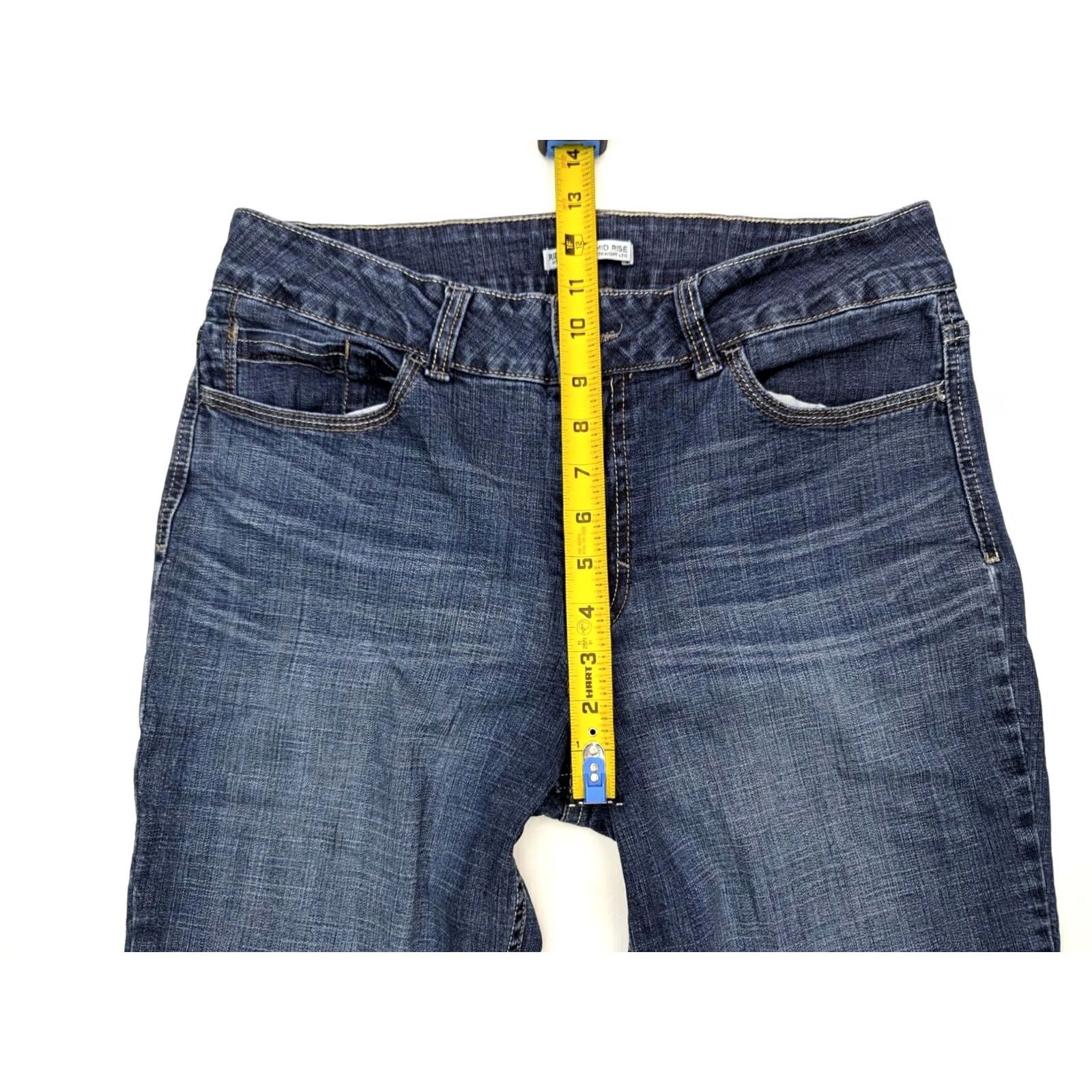 Lee LEE Riders Mid Rise Straight Leg Jeans Women 12M Blue Denim 32x28 Classic Fit Jeans Size 34" / US 12 / IT 48 - 5 Thumbnail
