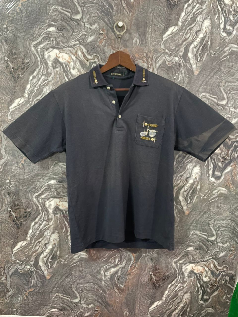 Vintage K5-06 japan made Viesteni Coogi Stlye polo golf shirt Size US L / EU 52-54 / 3 - 2 Thumbnail
