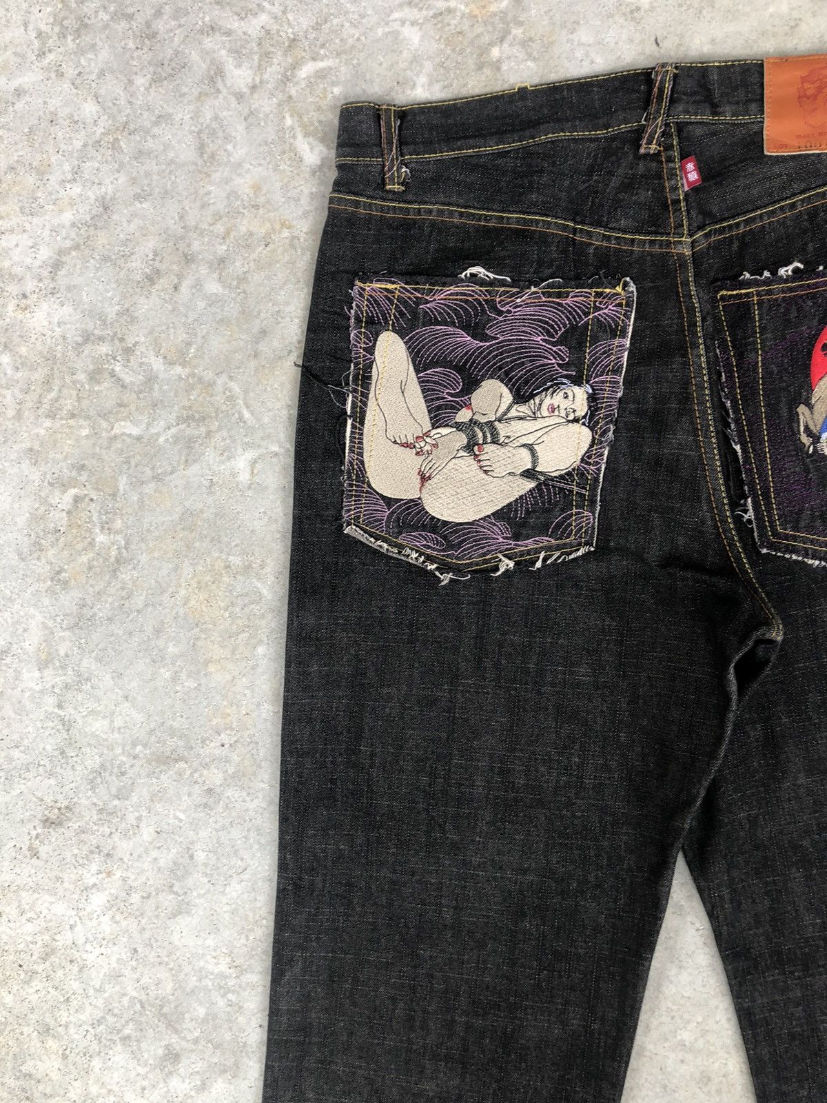 RMC Jeans Red Monkey Company Embroidered Jeans Distressed Size US 36 / EU 52 - 9 Thumbnail