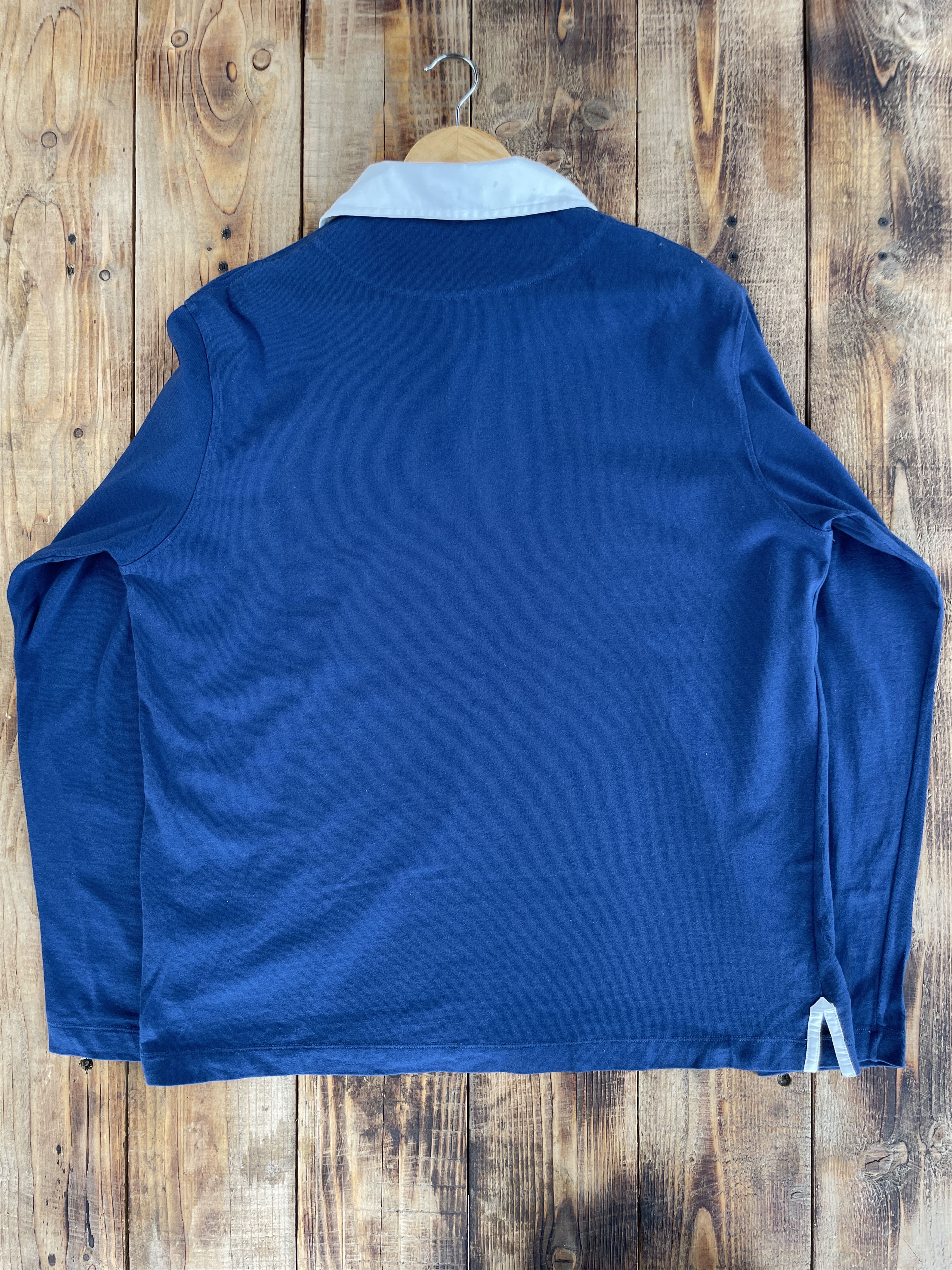 Canali Canali Sportsweat Cotton Navy Blue Rugby Shirt Size EUR 54 Size US XL / EU 56 / 4 - 2 Thumbnail