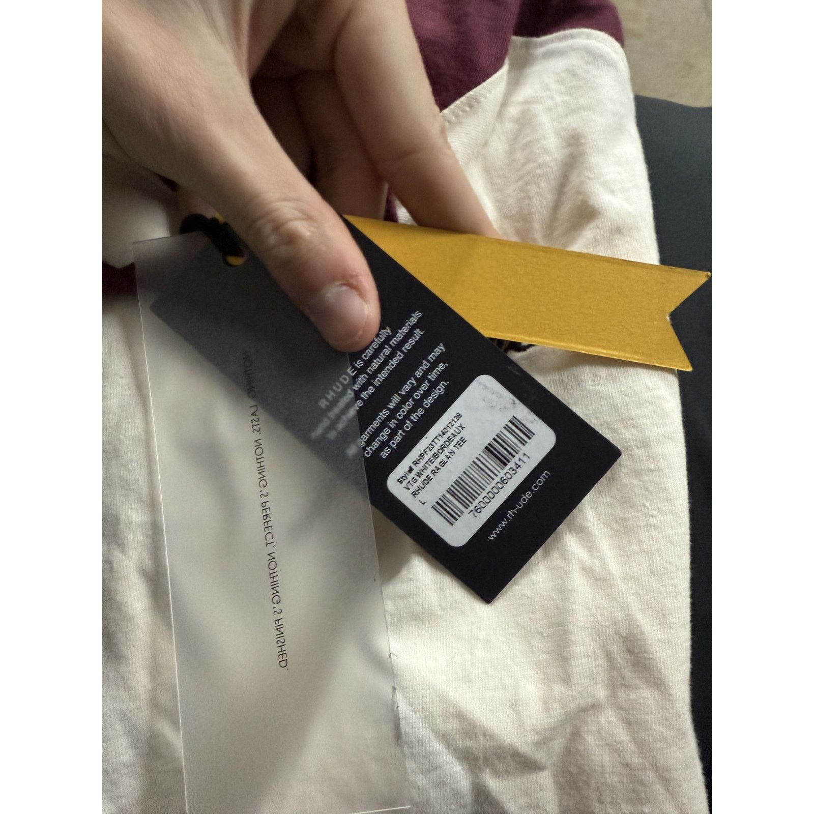 Rhude Rhude Tee Maroon White Large New Size US L / EU 52-54 / 3 - 5 Thumbnail