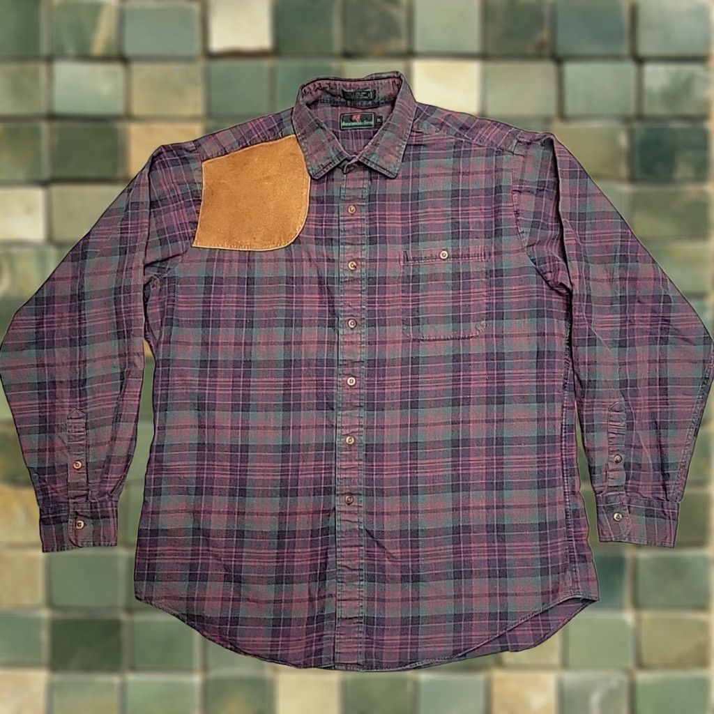 Abercrombie & Fitch VINTAGE Abercrombie & Fitch Shirt Mens XL Green Plaid Flannel Leather Shoulder Patch Shirt Mens XL Green Plaid Flannel Leather Shoulder Patch Size US XL / EU 56 / 4 - 1 Thumbnail