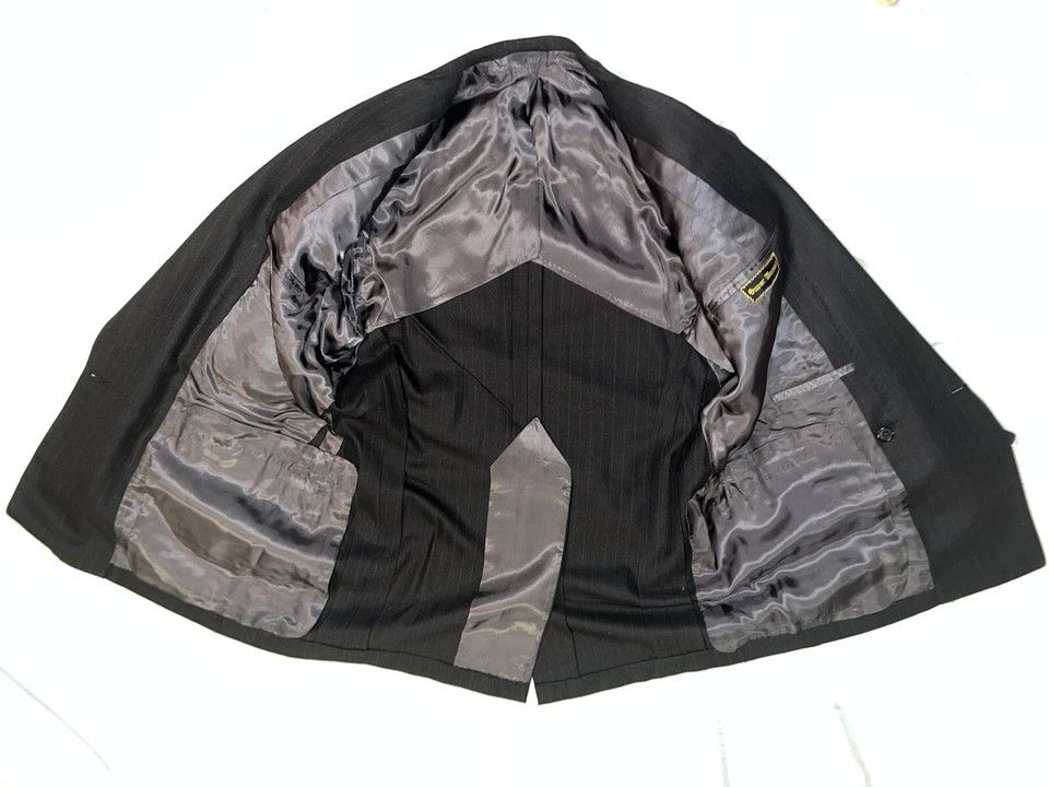 Oxxford Clothes Double Breasted Gray Suit Size 42S - 11 Thumbnail