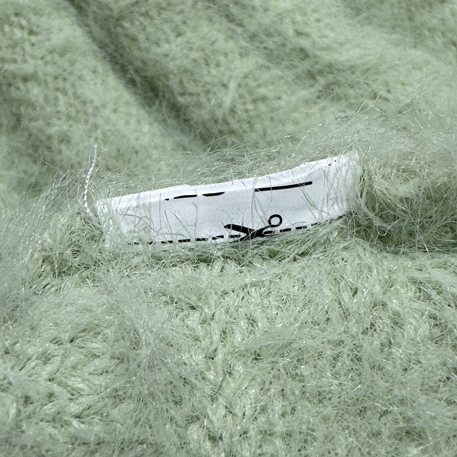Forever 21 Forever 21 Large Oversized Cropped Sweater Fuzzy Mint Green Size L / US 10 / IT 46 - 11 Thumbnail