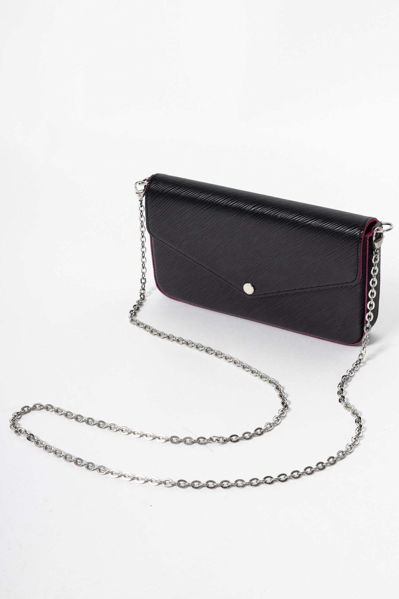 Louis Vuitton Louis Vuitton Felicie Noir & Fuchsia Epi Leather Pochette Size ONE SIZE - 6 Thumbnail