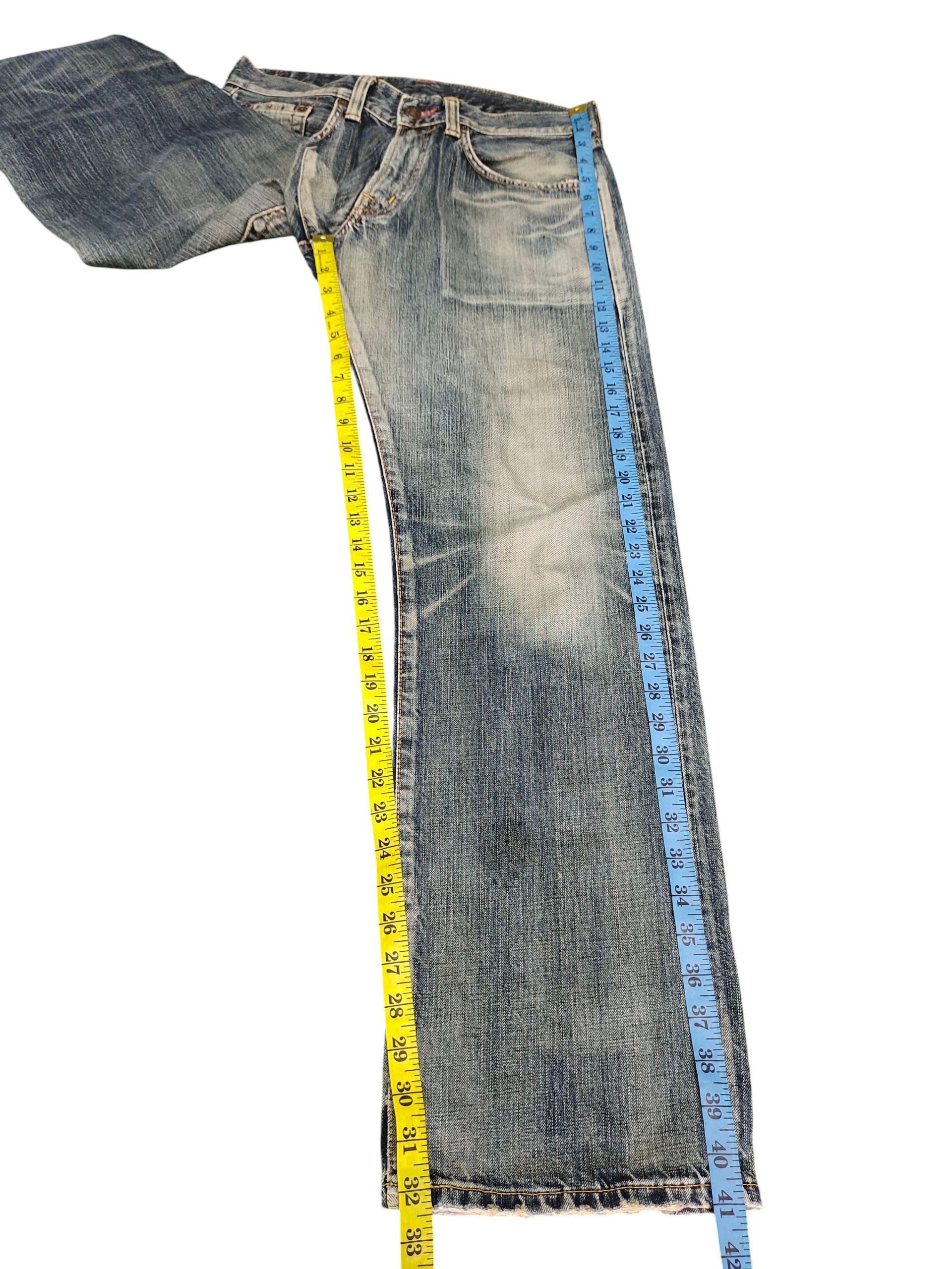 Comme des Garcons × Undercover Vintage Edwin 504 Japan Clawmark Distress Jeans Loose Fit Size US 30 / EU 46 - 16 Thumbnail