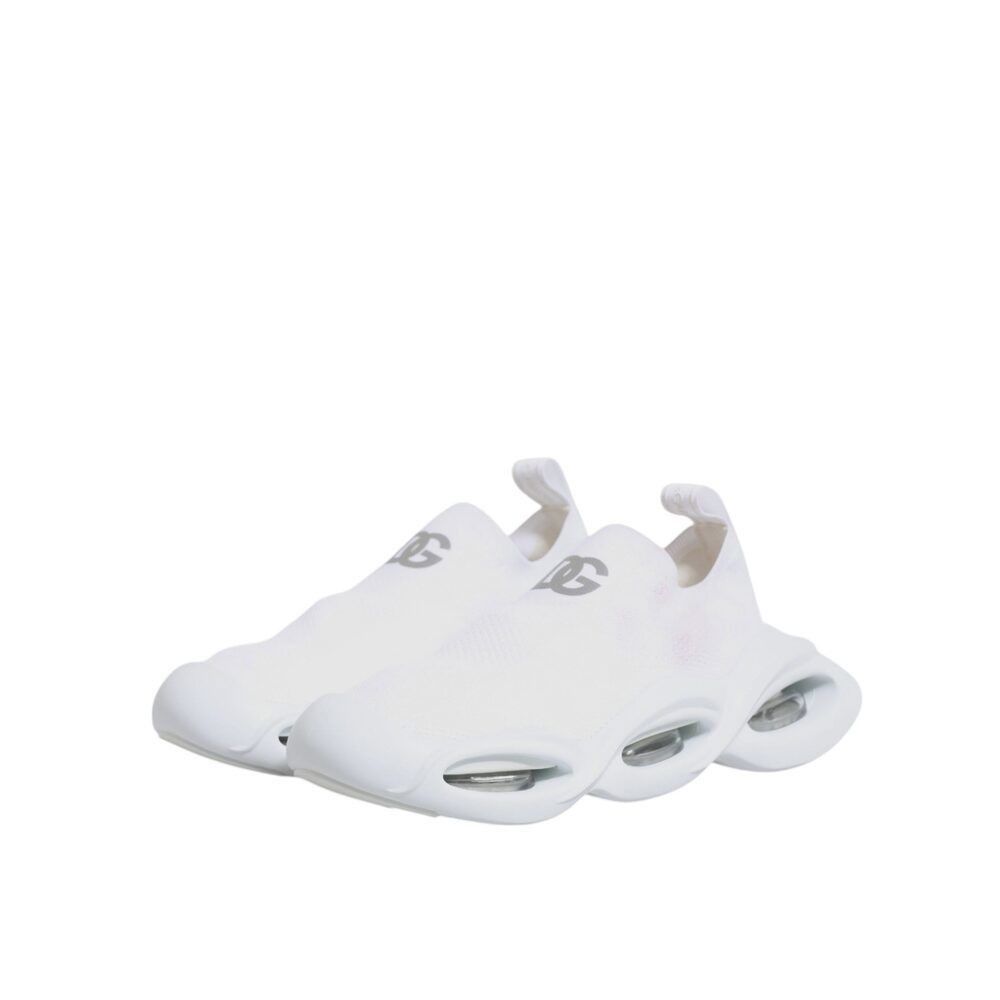Dolce & Gabbana Dolce & Gabbana White Slip On Wave Low Top Sneakers Shoes Size US 5 / IT 35 - 4 Thumbnail