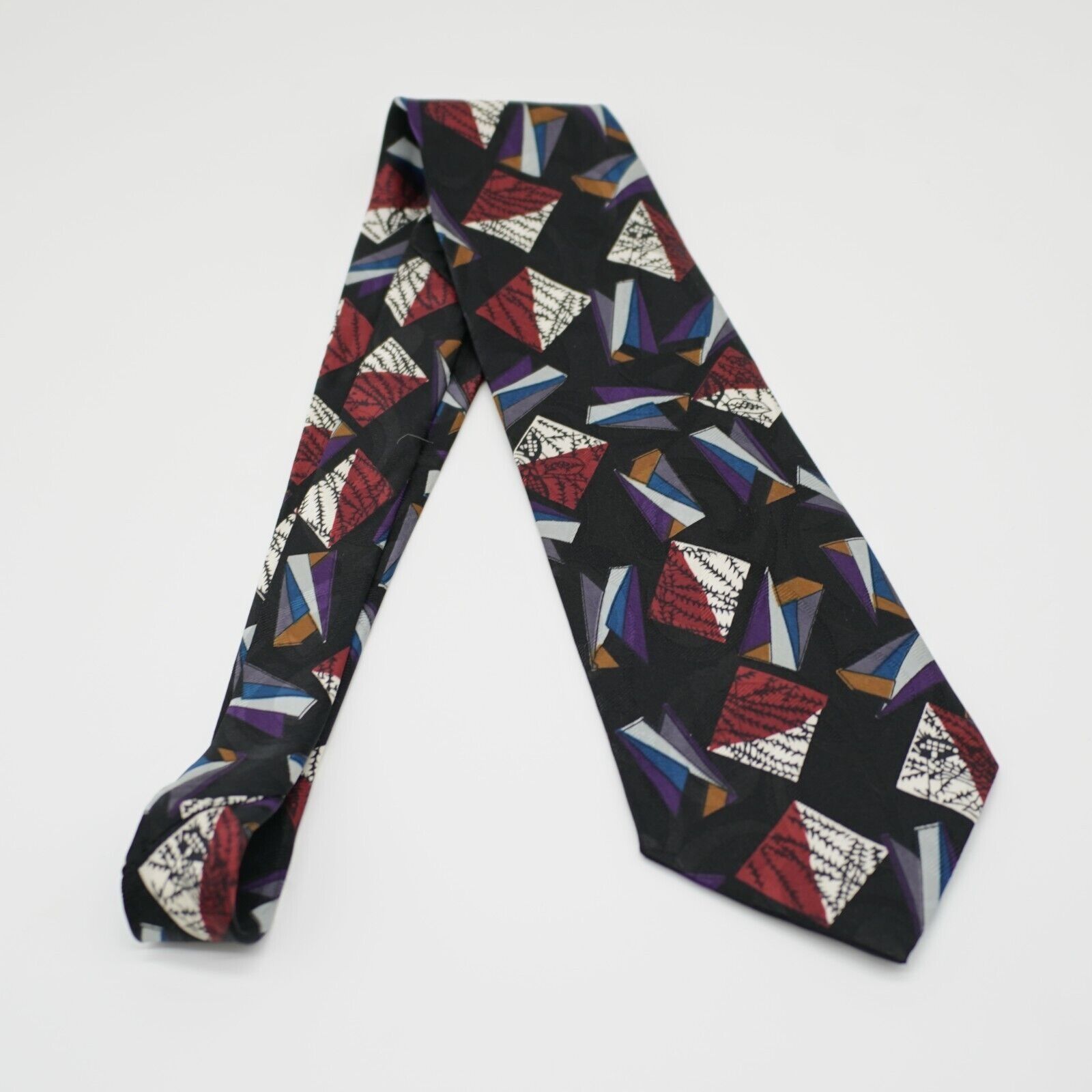 Botany 500 Botany 500 Black Abstract Jacquard Print Short Wide Polyeste Size ONE SIZE - 6 Thumbnail