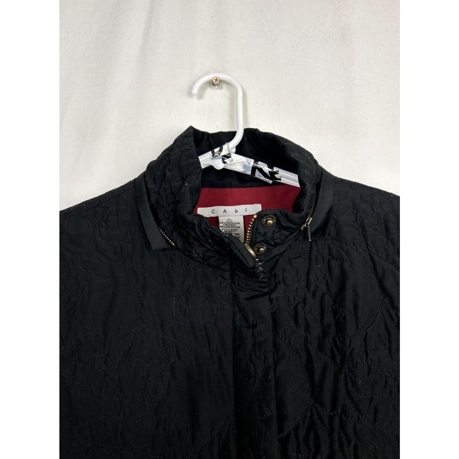 Vintage CAbi Jacket XL Women Black Full Zip Quilted Faux Fur Lining Polyester Size XL / US 12-14 / IT 48-50 - 5 Thumbnail