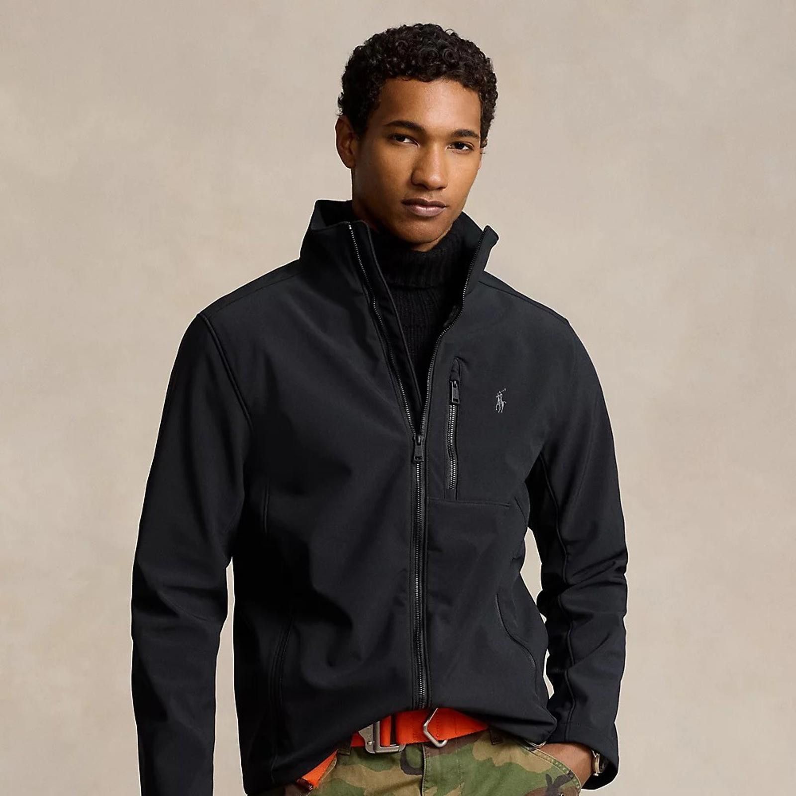 Ralph Lauren Softshell Jacket L Black Performance