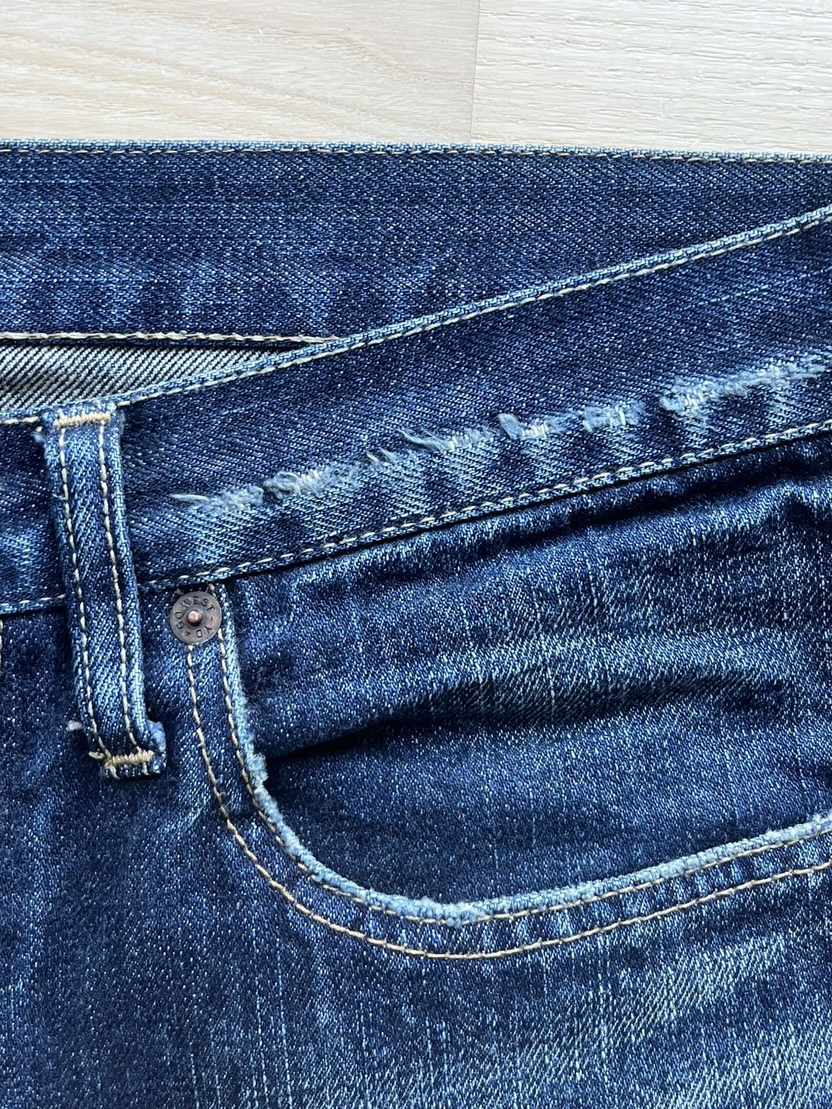 Levi's Vintage Clothing Distressed Sashiko Boro Jeans Size US 30 / EU 46 - 9 Thumbnail