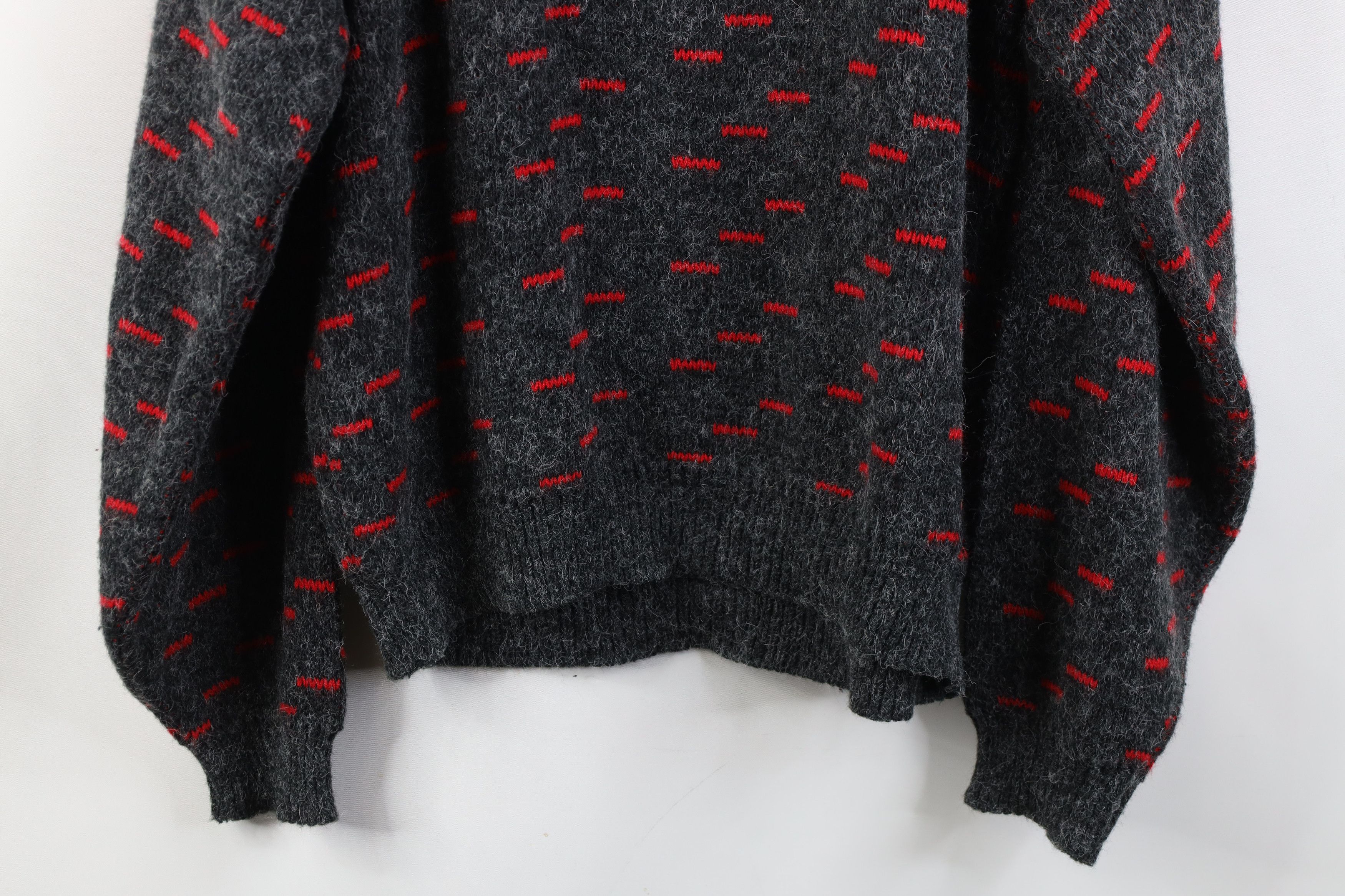 Vintage Vintage 90s Streetwear Geometric Knit Crewneck Sweater Gray Size M / US 6-8 / IT 42-44 - 11 Thumbnail