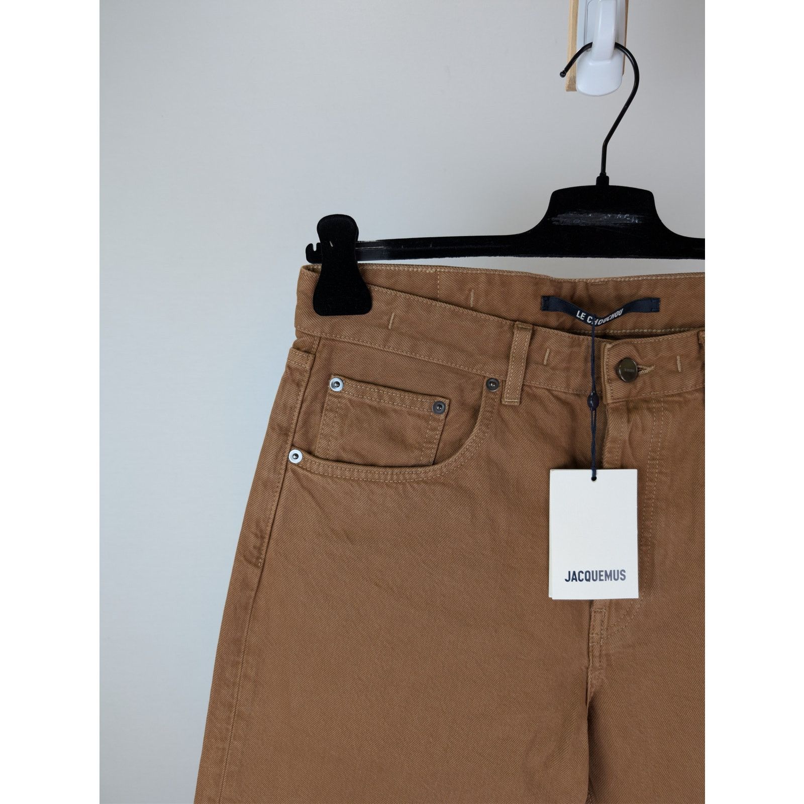 Jacquemus o1rshd1 Le de Nîmes Straight-Leg Denim Jeans Camel / Beige Size US 32 / EU 48 - 6 Thumbnail