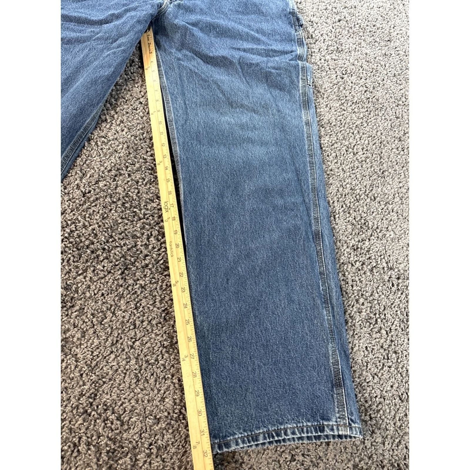 Carhartt VINTAGE Carhartt Jeans Mens 40x32 Relaxed Straight B13 DPS Workwear Utility Blue Cotton Denim Pockets Mens Size US 40 / EU 56 - 3 Thumbnail