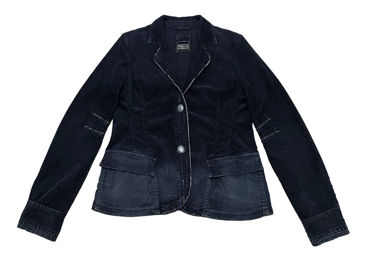 Marithe + Francois Girbaud Vintage Marithe Francois Girbaud 2 Tone Velvet Jacket 1990s Size US M / EU 48-50 / 2 - 1 Thumbnail