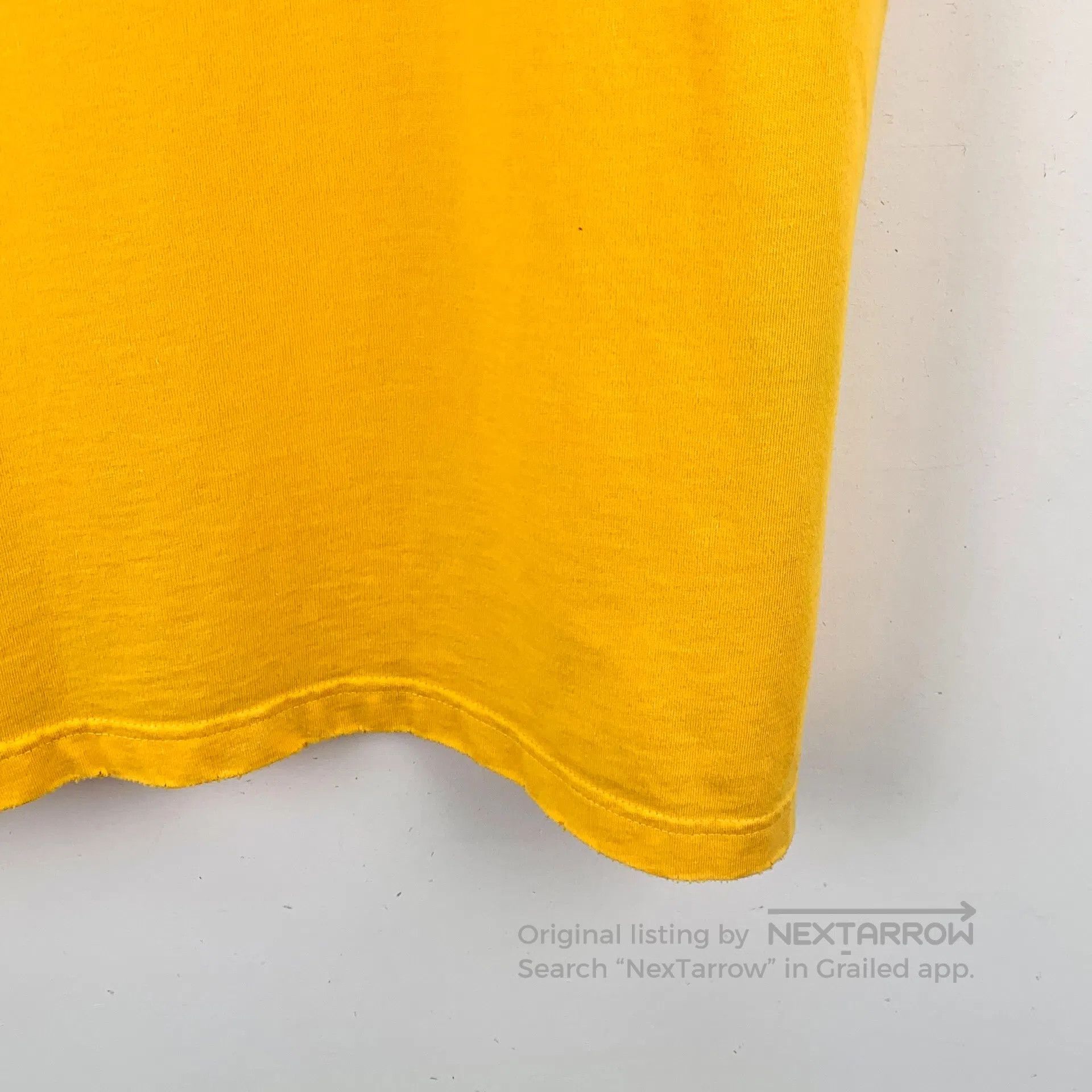 Balenciaga Balenciaga Yellow logo lettered print cotton crew neck sho Size US M / EU 48-50 / 2 - 5 Thumbnail