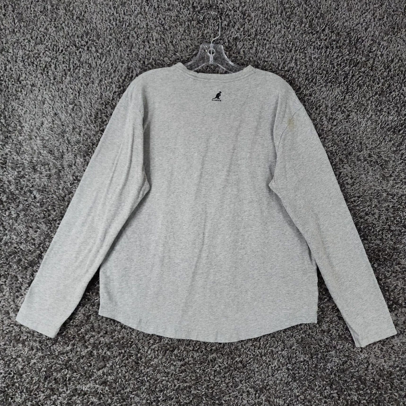 Kangol KANGOL T-Shirt Women Long Sleeve V-Neck Gray Size L Size L / US 10 / IT 46 - 6 Thumbnail