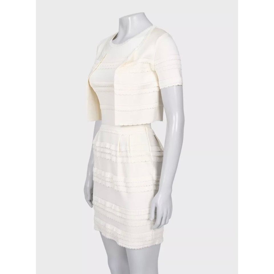 Dior Christian Dior White Dress & Jacket Set - Size S Size XS / US 0-2 / IT 36-38 - 2 Thumbnail