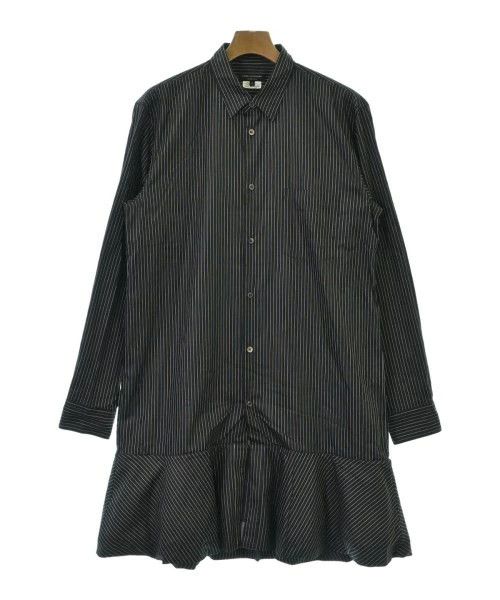 Comme des Garcons Homme Plus Shirt Cotton Stripe Long Length Button Up Black x White Size US M / EU 48-50 / 2 - 1 Thumbnail