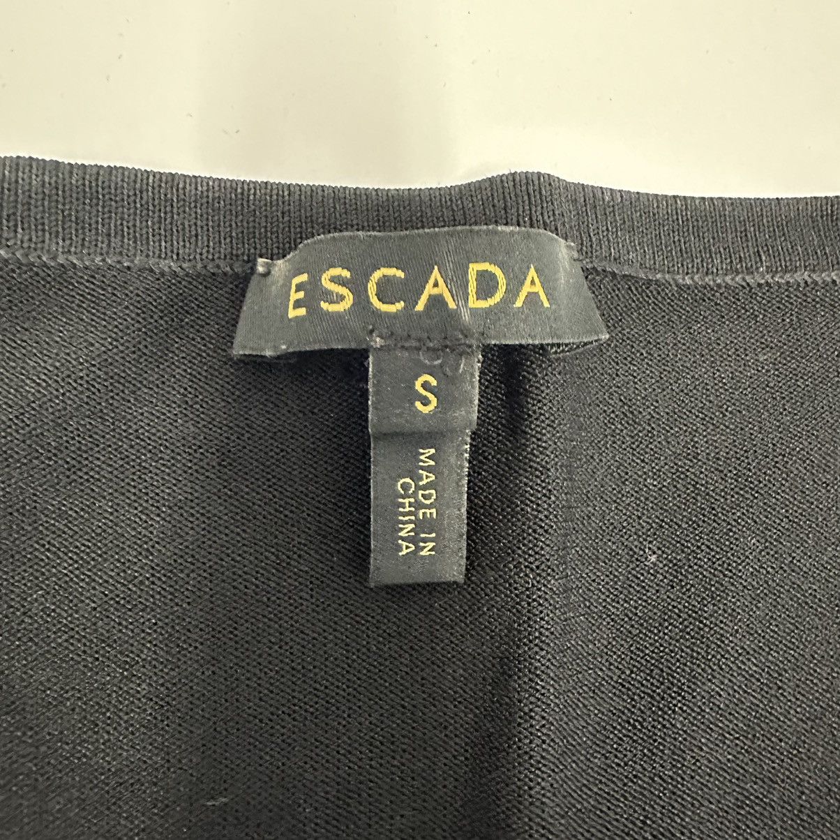 Escada Escada Stralon Black & White V-Neck Pullover - Size Small Size S / US 4 / IT 40 - 10 Thumbnail