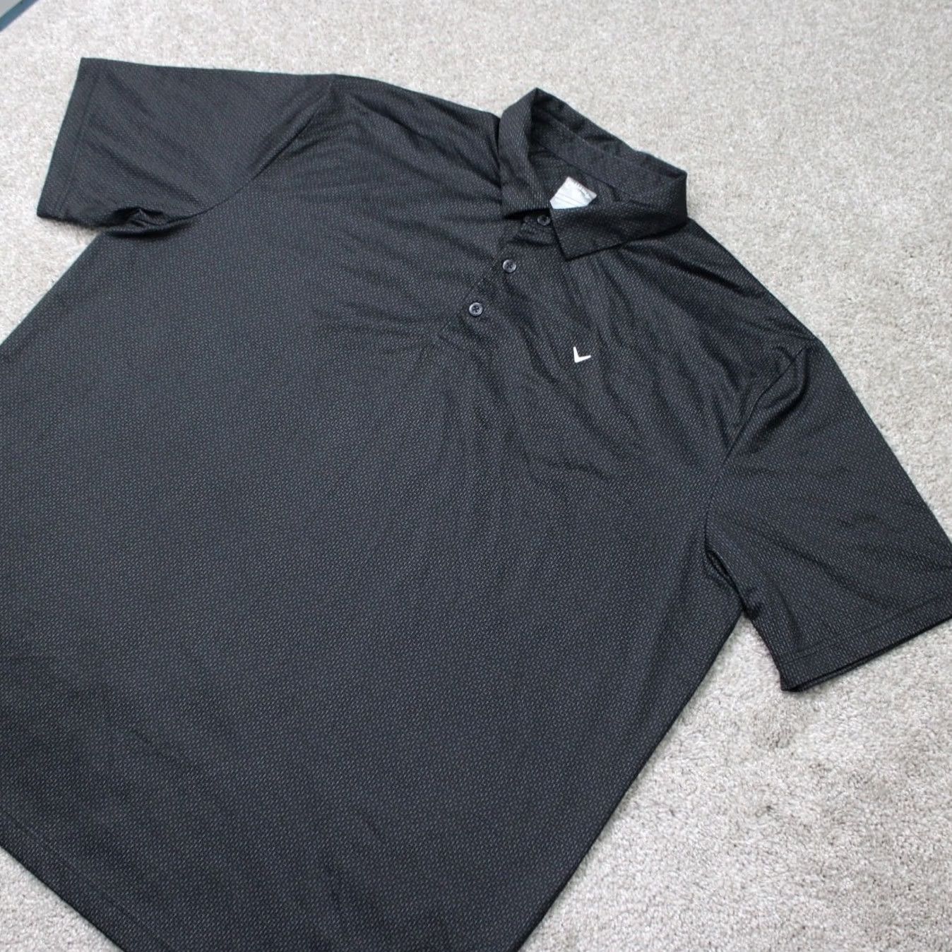 Callaway Callaway Polo Shirt Mens 2XL Black Geometric Opti-Dri Short Sleeve Polo Shirt Size US XXL / EU 58 / 5 - 3 Thumbnail