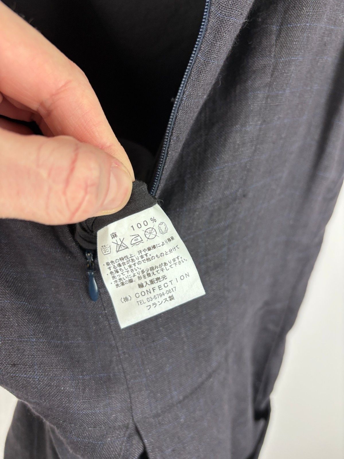 Garment Reproduction of Workers Garment Reproduction Of Workers Linen Dress Black Size ~S Size ONE SIZE - 9 Thumbnail