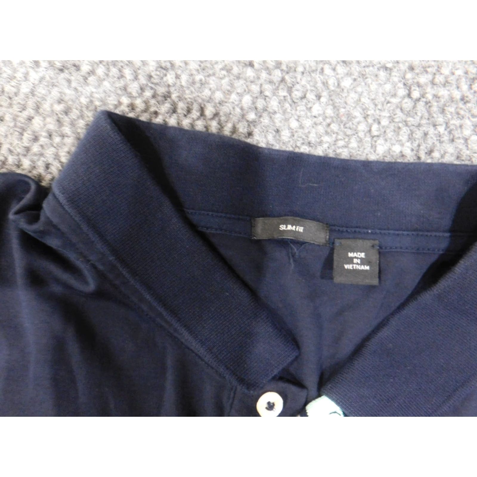 Hugo Boss HUGO BOSS Polo Shirt Men XXL Blue Slim Stretch Knit Short Sleeve Button Collared Golf Business Casual Size US XXL / EU 58 / 5 - 7 Thumbnail