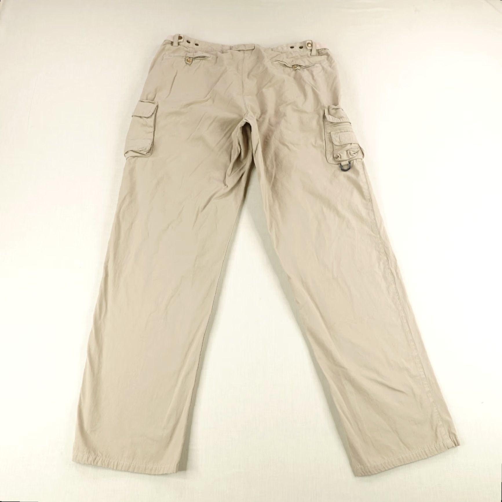 Orvis VINTAGE Orvis Pants Mens 40 Beige Cargo Khaki Cotton Relaxed Straight Inseam 34" 40 Regular Mens Size US 40 / EU 56 - 5 Thumbnail