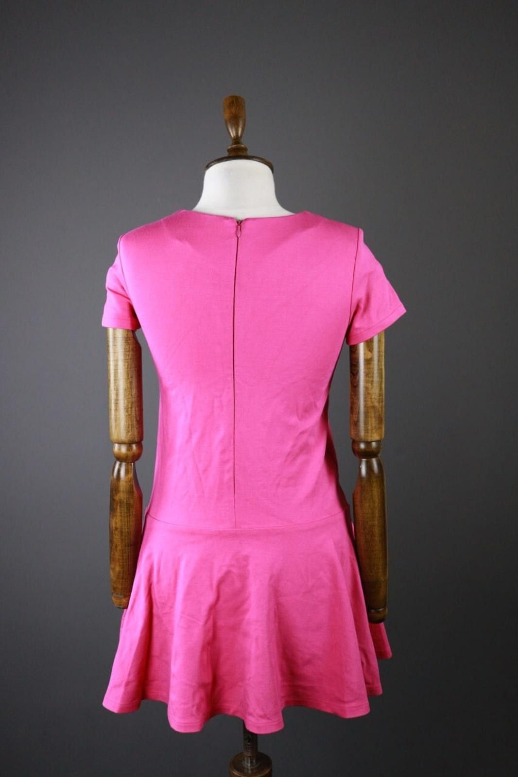 Designer Junior Gaultier Pink Crew Neck Flared Hem Dress Size 12A Size M / US 6-8 / IT 42-44 - 5 Thumbnail