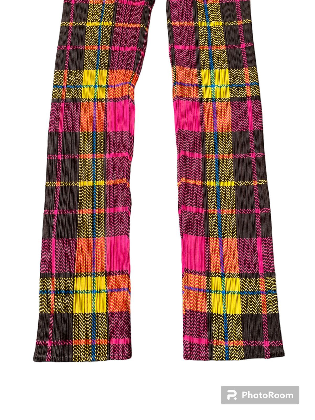 Homme Plisse Issey Miyake × Issey Miyake × Pleats Please Issey Miyake 1990s - Pleats Please Issey Miyake Plaid Tartan Design Pant Size 29" - 4 Thumbnail