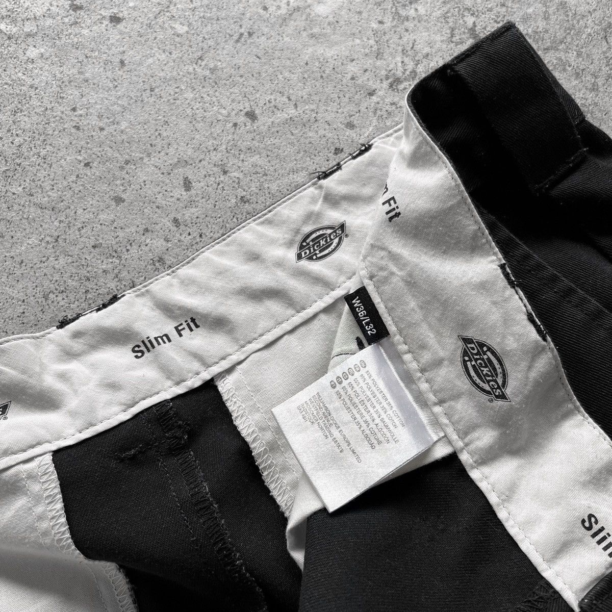 Designer × Dickies Dickies Mens Black Slim Fit Casual Pants Zipper Closure Size US 36 / EU 52 - 8 Thumbnail