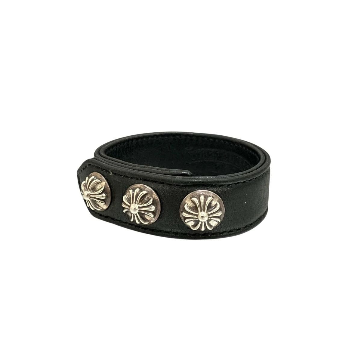 Chrome Hearts CHROME HEARTS 3 BUTTON 2 SNAP LEATHER BRACELET Size ONE SIZE - 1 Thumbnail