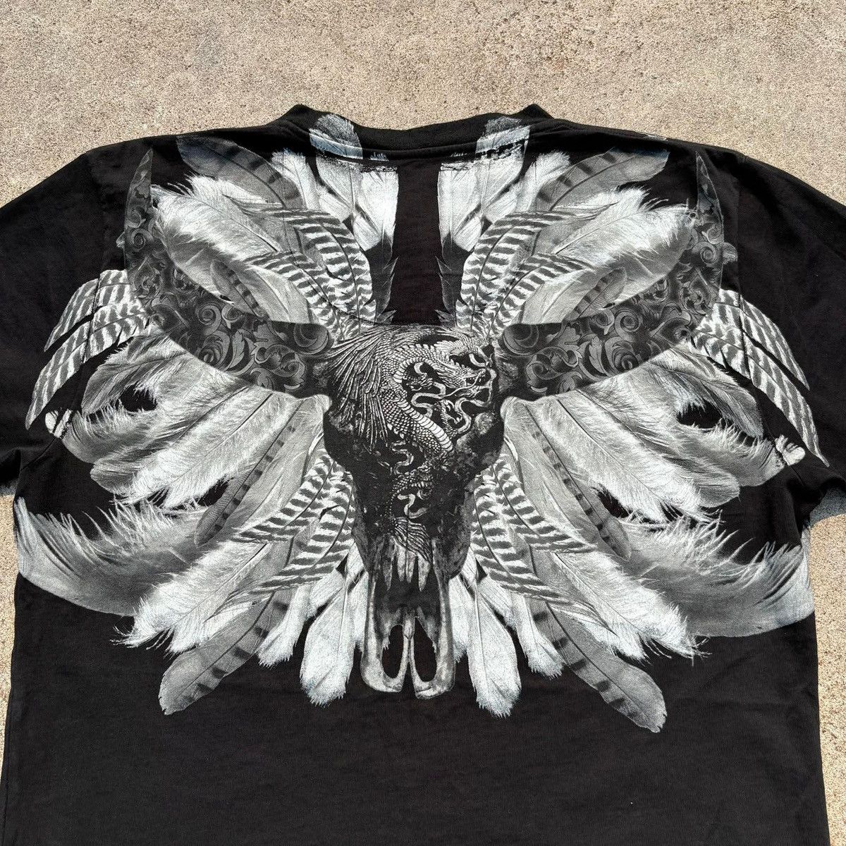 Philipp Plein ❌SOLD❌Philipp Plein Skull Wings Tee Double Sided Gothic Size US M / EU 48-50 / 2 - 13 Thumbnail