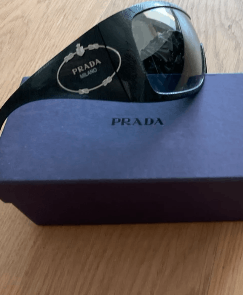 Prada PRADA Sunglasses Wrap Shield Mask Symbole Sport Red Tab Size ONE SIZE - 1 Thumbnail