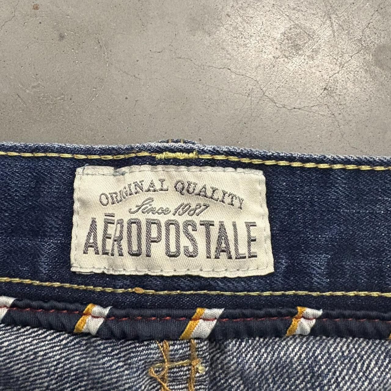 Aeropostale Crazy Vintage Y2K/2000s Baggy Aeropostale Streetwear Skater Levis Dark Wash Denim Jeans! Size US 34 / EU 50 - 8 Thumbnail