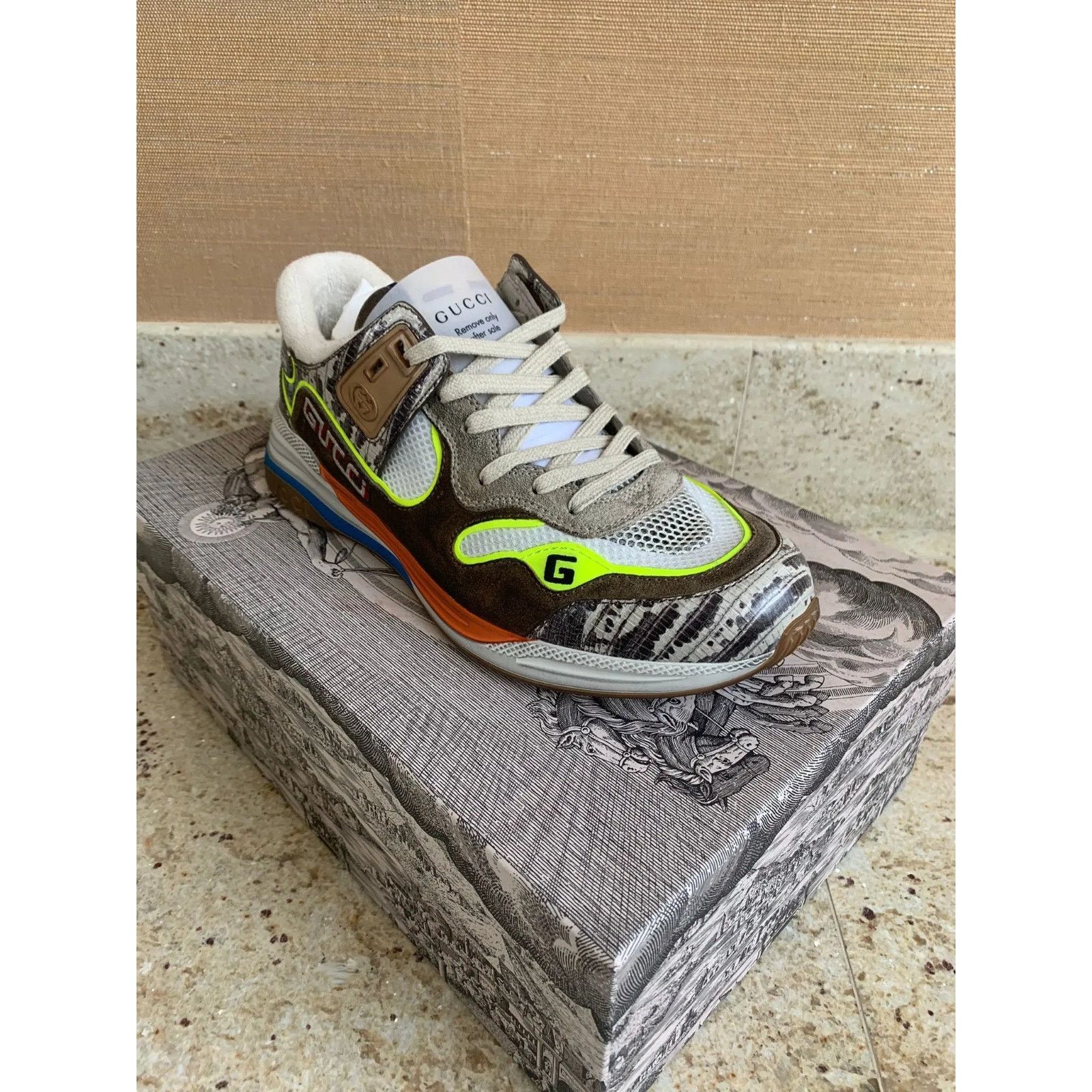 Gucci o1rshd1 Miro Soft Logo Runner Trainer in Brown / Multi Size US 8.5 / EU 41-42 - 3 Thumbnail