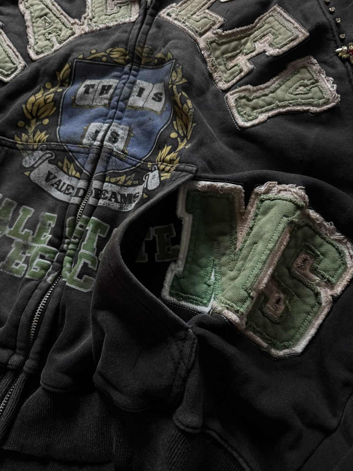Vale Vale Forever Black Green Gem Zip Up Hoodie State Legacy Size US L / EU 52-54 / 3 - 7 Thumbnail