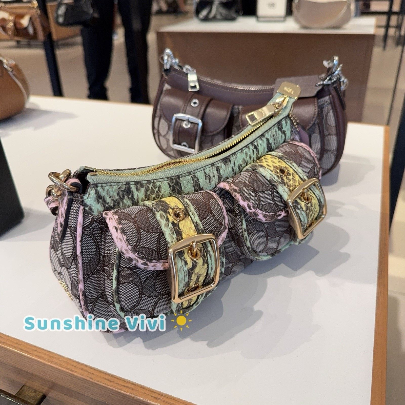Coach NWT Coach Ashton Shoulder Bag CDW50 snake embossed leather Size ONE SIZE - 2 Thumbnail