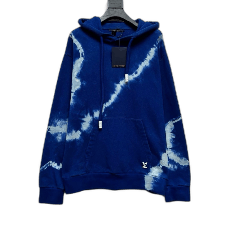 Louis Vuitton Louis Vuitton Blue Tie-Dye Logo Hoodie Size US M / EU 48-50 / 2 - 1 Thumbnail
