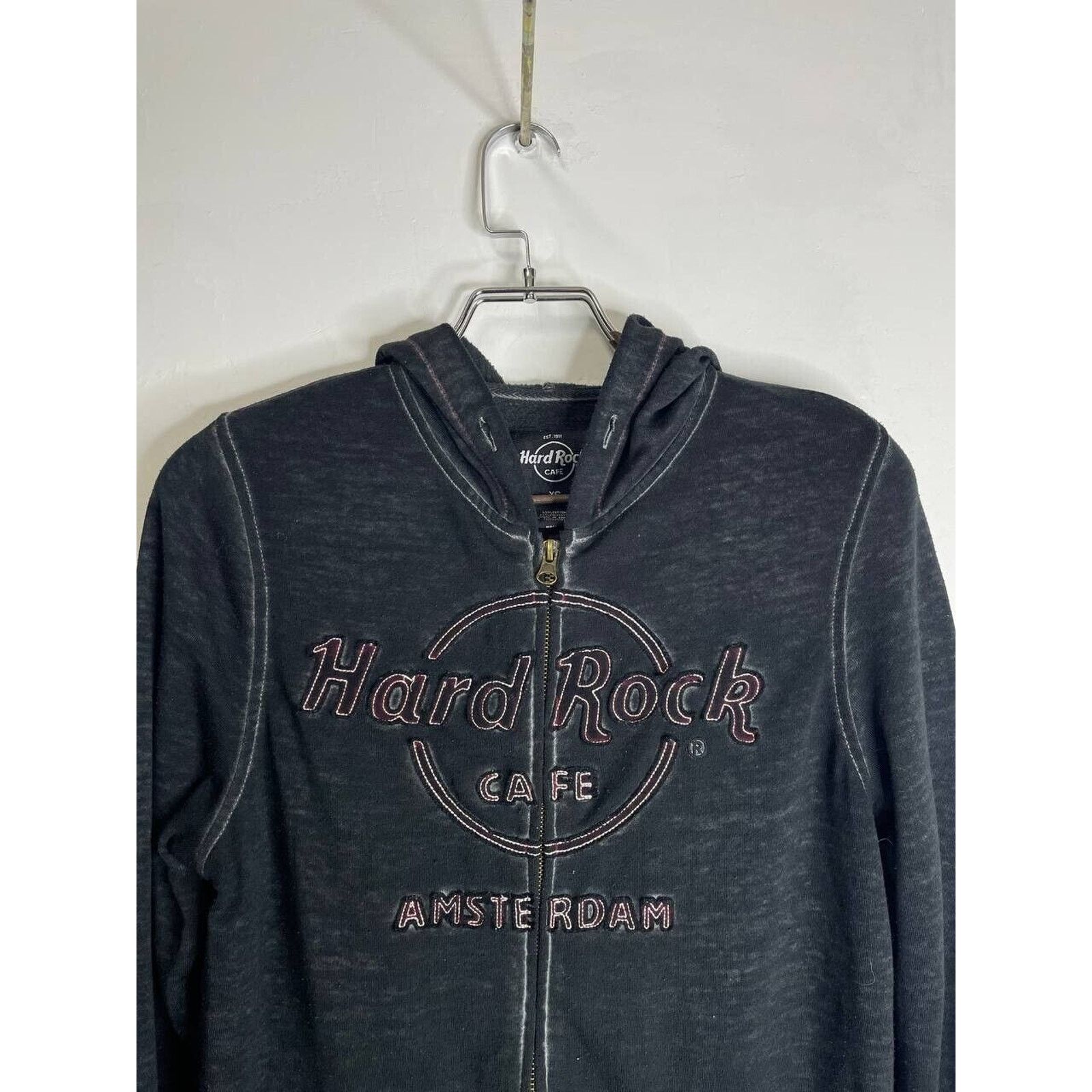 Hard Rock Cafe × Vintage Hard Rock Cafe Amsterdam Zip Hoodie Black Size US S / EU 44-46 / 1 - 4 Thumbnail