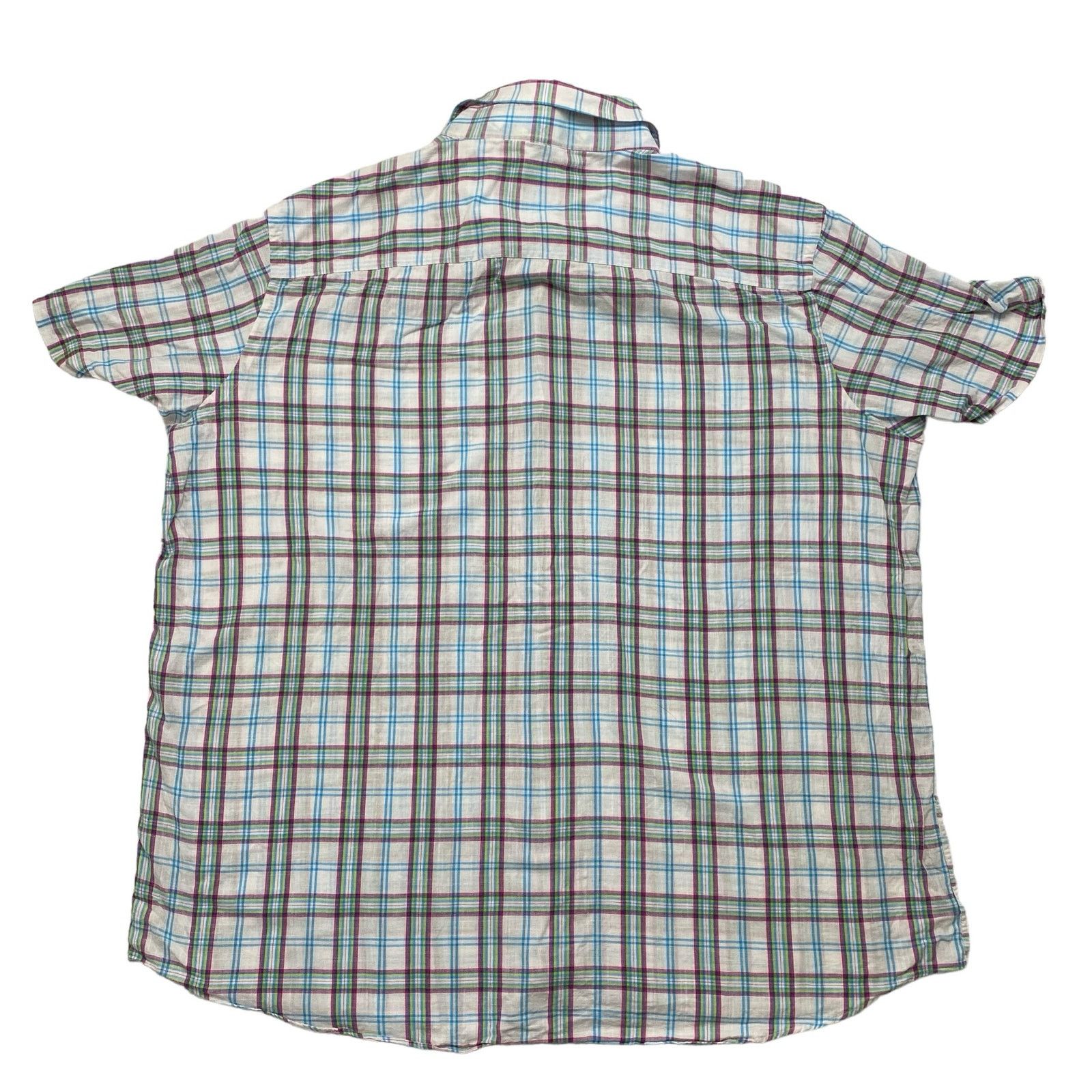 Tailorbyrd TAILORBYRD Multicolor Woven Cotton Plaid Button Up 2XL Size US XXL / EU 58 / 5 - 2 Thumbnail