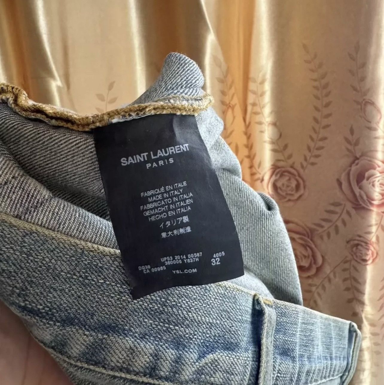 Saint Laurent Paris Saint Laurent Paris 14ss Light Blue Jeans 32 Size US 32 / EU 48 - 9 Thumbnail