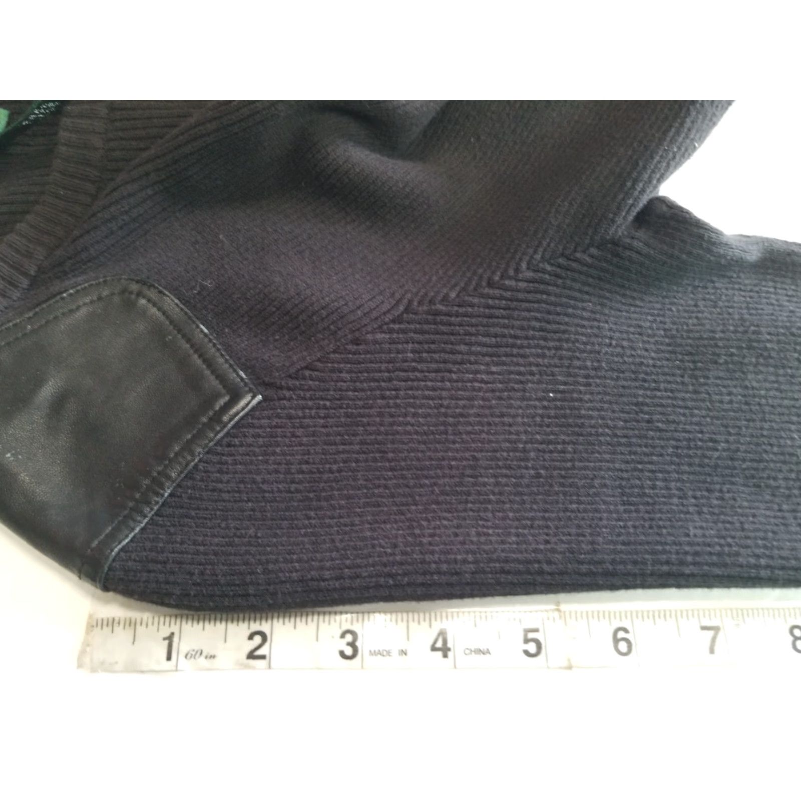 Ralph Lauren Lauren Ralph Lauren Sweater Crew Neck Black Leather Shoulder Patches Womens M Size M / US 6-8 / IT 42-44 - 6 Thumbnail